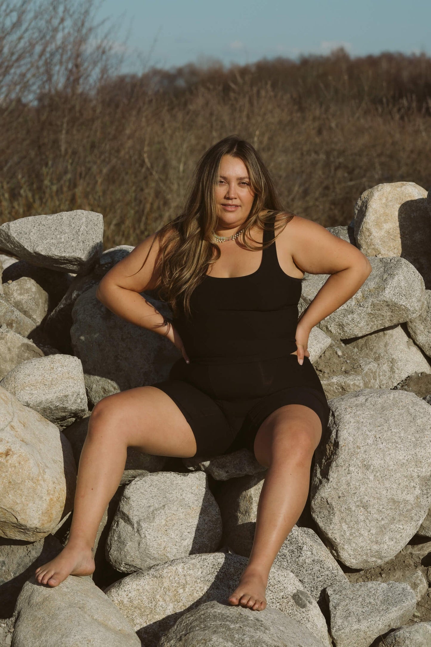 Black | Model is wearing size 2XL