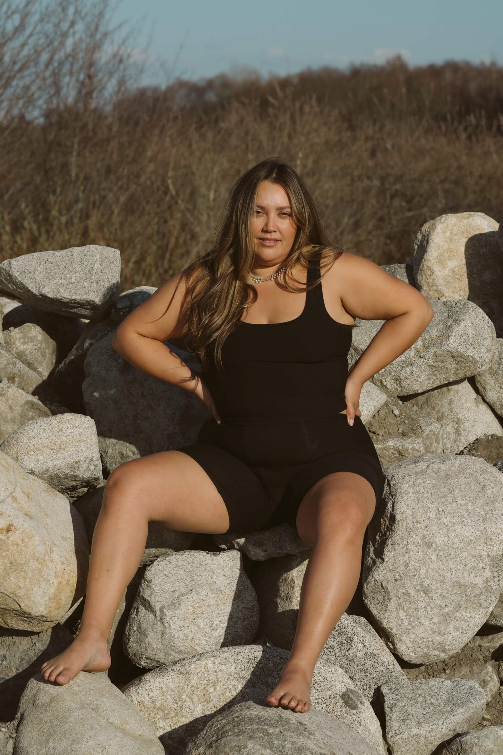 Black | Model is wearing size 2XL