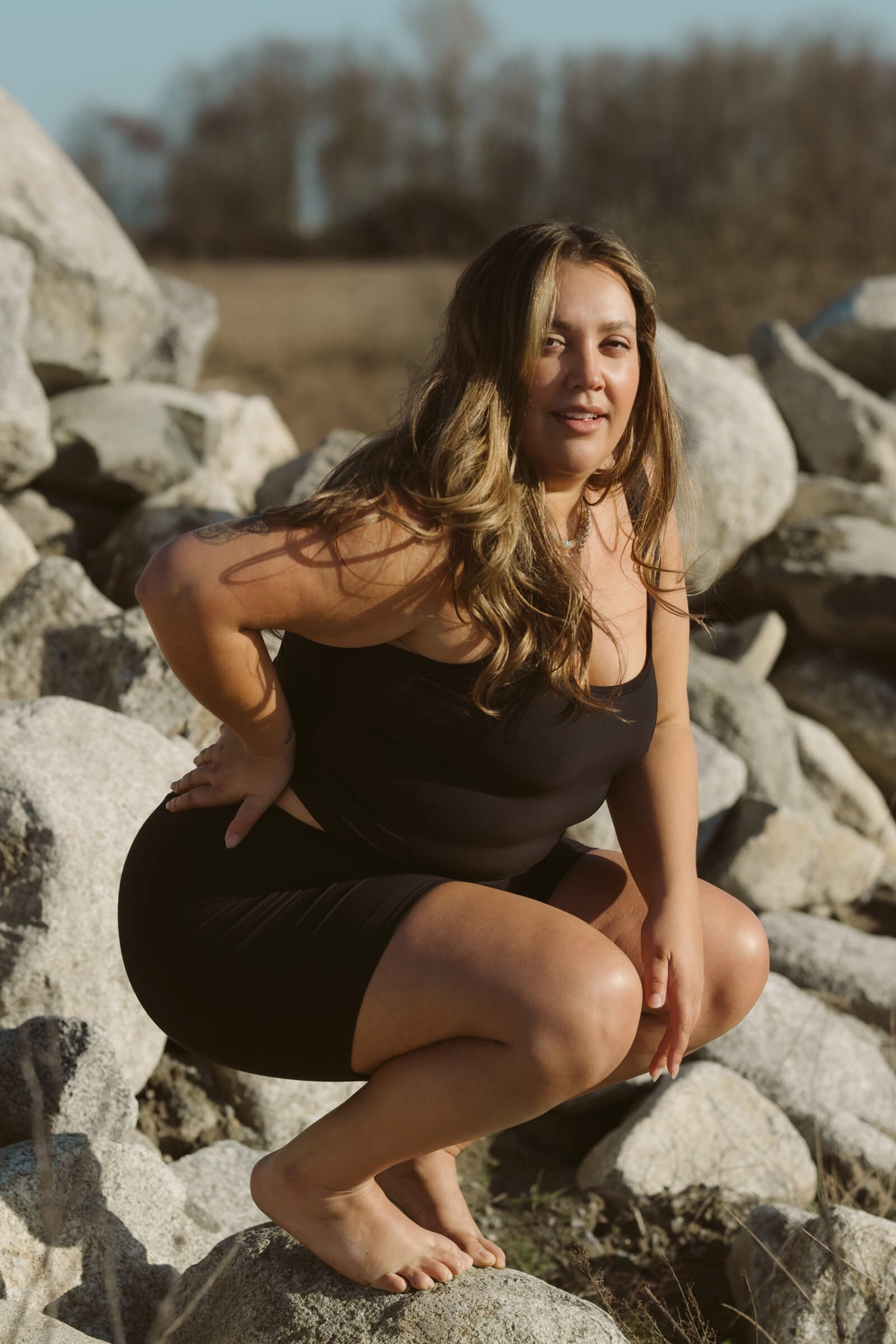 Black | Model is wearing size 2XL