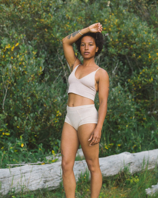 Beige | Model is wearing size M