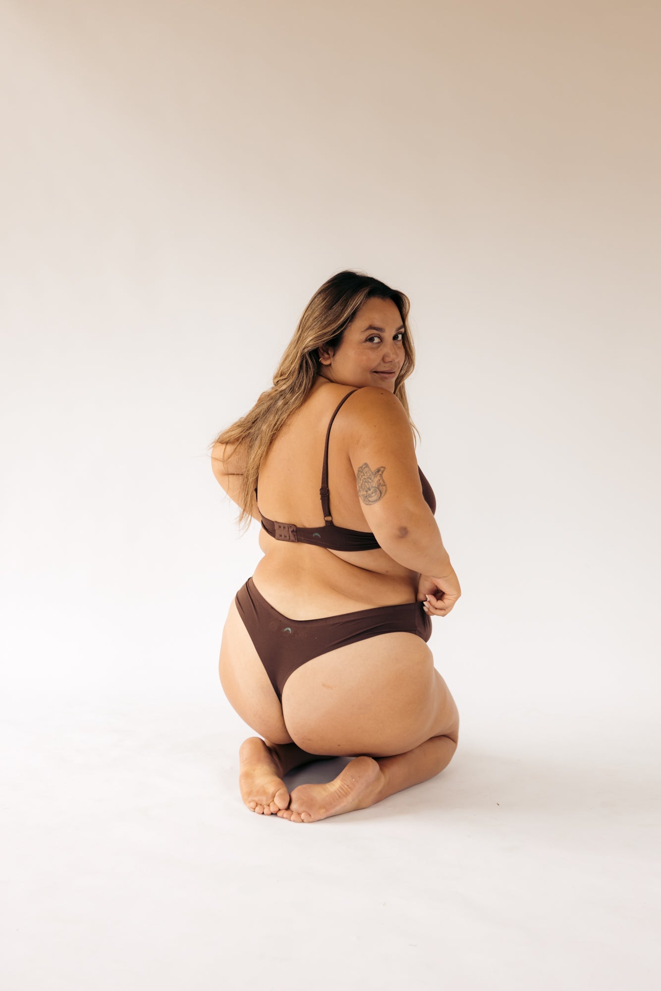 Brown | Model is wearing size 3XL