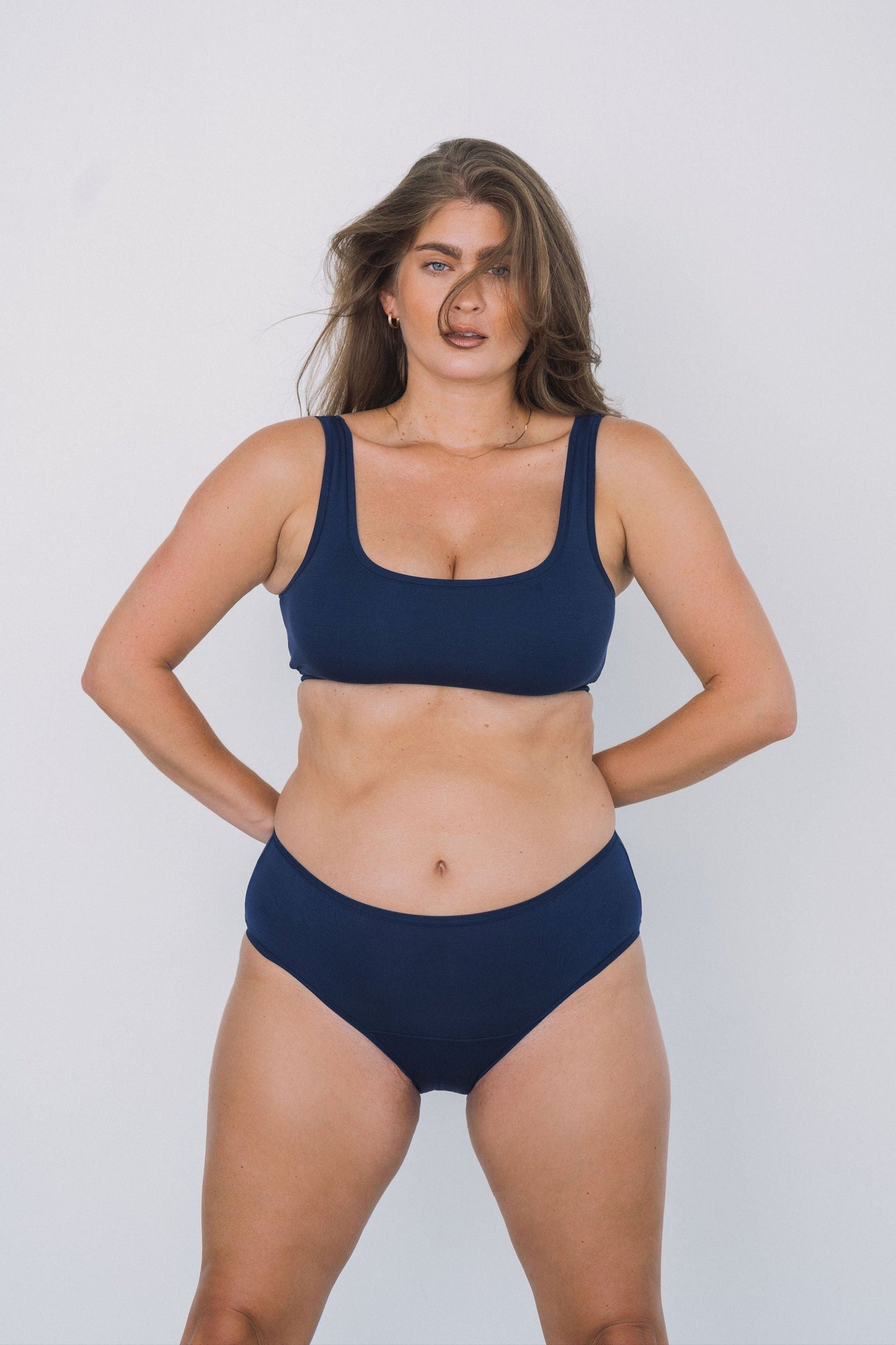 Navy | Model is wearing size M