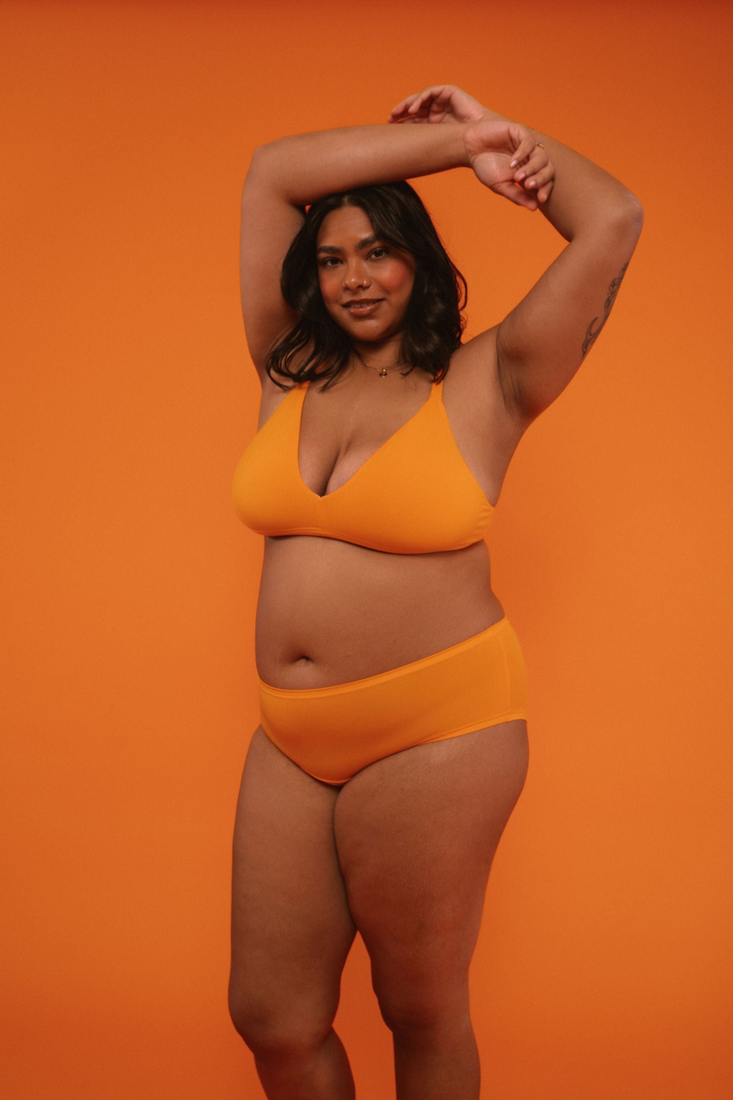 Creamsicle | Model wearing size 2XL (top) & size XL (bottom)