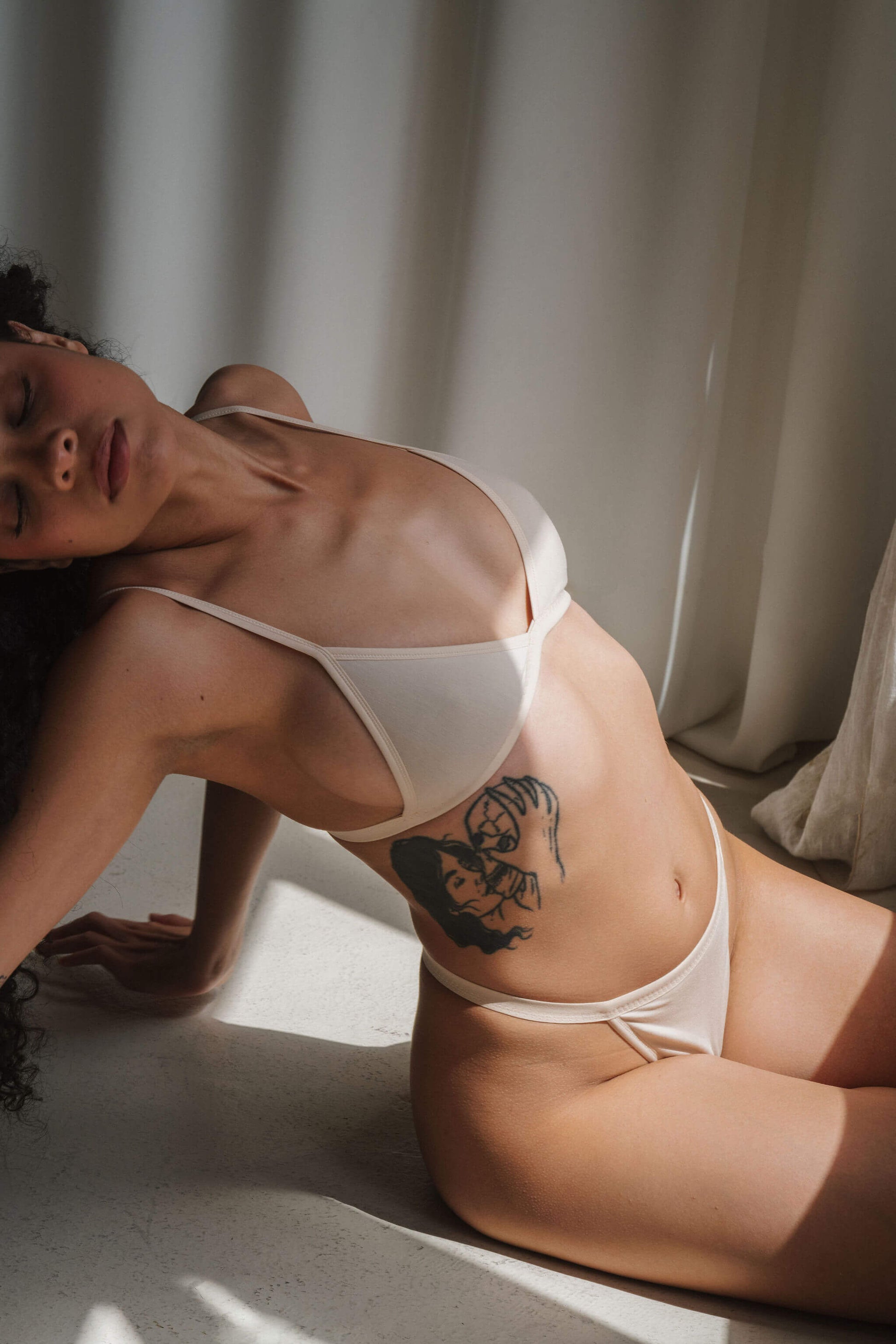Beige | Model is wearing size S